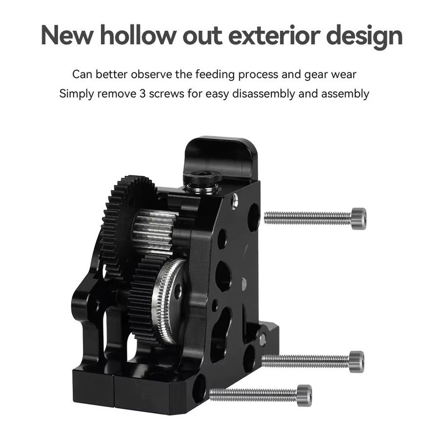 Qiilu 36-mm-Extruder mit hochpräzisem Schrittmotor für CR-10 und CR-10S FDM 3D-Drucker, Schwarz-Rot - Bild 4