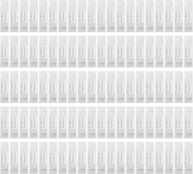 100 Stück UHF-RFID-Etiketten TOMTOP JMS mit UR108-Chip, 860–960 MHz, wiederverwendbare elektronische Etiketten für die Vermögensverwaltung, Farbe: Weiß, B/T: 73 x 20 mm - Bild 1