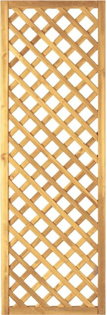 T & J Diagonal Rankzaun 6x6 aus Kiefer und Fichte, braun, B: 60 cm, H: 180 cm - Bild 1