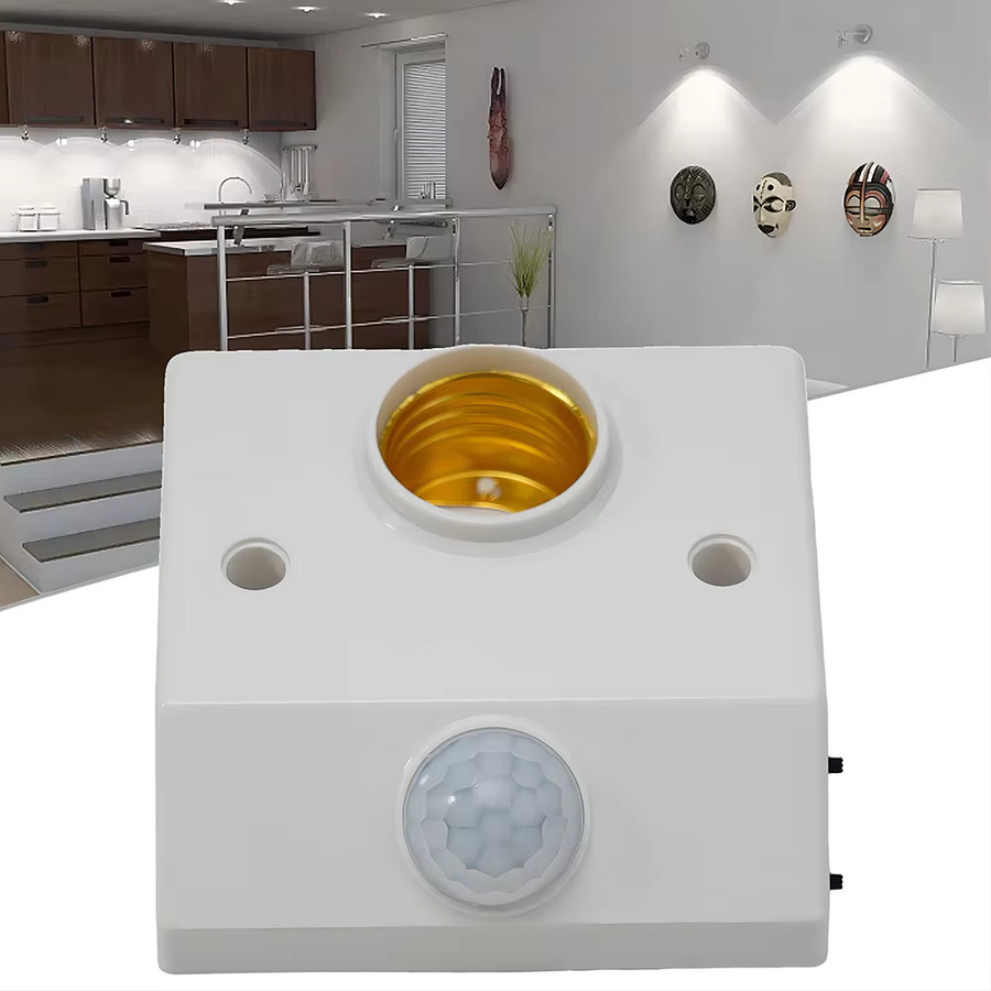 Szaoju Intelligenter PIR-Infrarot-Bewegungssensor E27 LED-Lampensockel in Weiß - Bild 3
