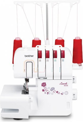 Brother Overlock-Nähmaschine M343DVP1 in Weiß und Rot - Bild 1