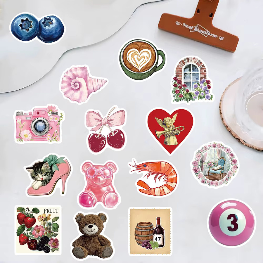 50 Stück PickJoy Ästhetische Pinterest Aufkleber in Multicolour für Laptop Gepäck und Wanddekoration im Harajuku Streetwear Stil - Bild 3