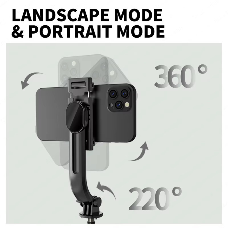 TOKQI L13 Mini-Selfie-Stick mit faltbarem Stativ und kabelloser Bluetooth-Fernbedienung für Android und iOS in Schwarz - Bild 5