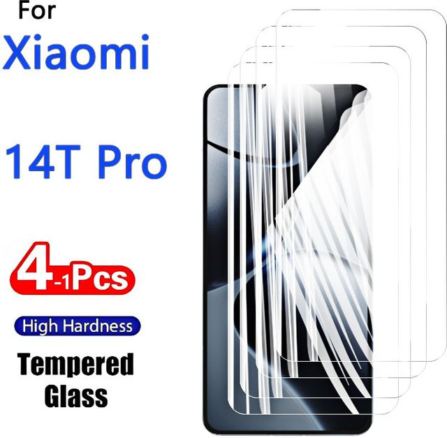 Displayschutzfolien aus gehärtetem Glas für Xiaomi 14T Pro, 6,67 Zoll, transparent, kratzfest und HD-Kristall-Qualität - Bild 1