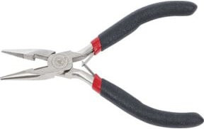 BGS Do it yourself Elektronik-Spitzzange 90383, gerade, mit Feder, schwarz, Länge: 120 mm - Bild 1