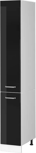 Vicco Apothekerhochschrank R-Line Küchenschrank modern Weiß Schwarz B: 30 cm, H: 207 cm, T: 57,2 cm - Bild 2
