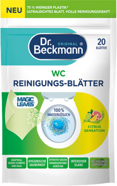 Dr. Beckmann WC Reinigungsblätter Citrus Sensation, 20 Stück, 44g - Bild 1