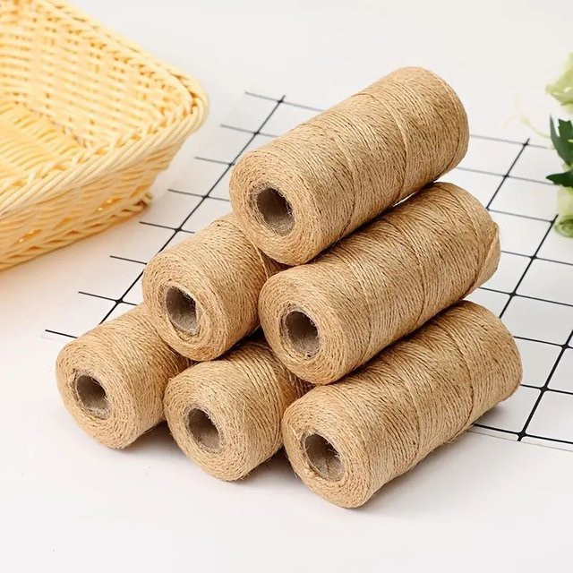 Braunes Juteseil aus Hanf für DIY Handwerk und Dekoration, 100 Meter - Bild 1