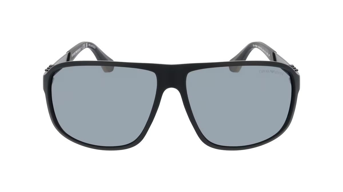 Armani EA4029 Sonnenbrille, Vollrand, Quadratisch, Kunststoff, Herren, schwarz, grau - Bild 1