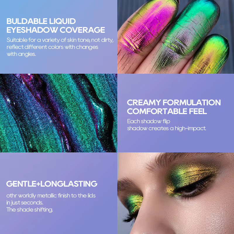 Multi-Chrome Shifting Pigments Liquid Eyeshadow, Metallic, Unisex - Bild 6