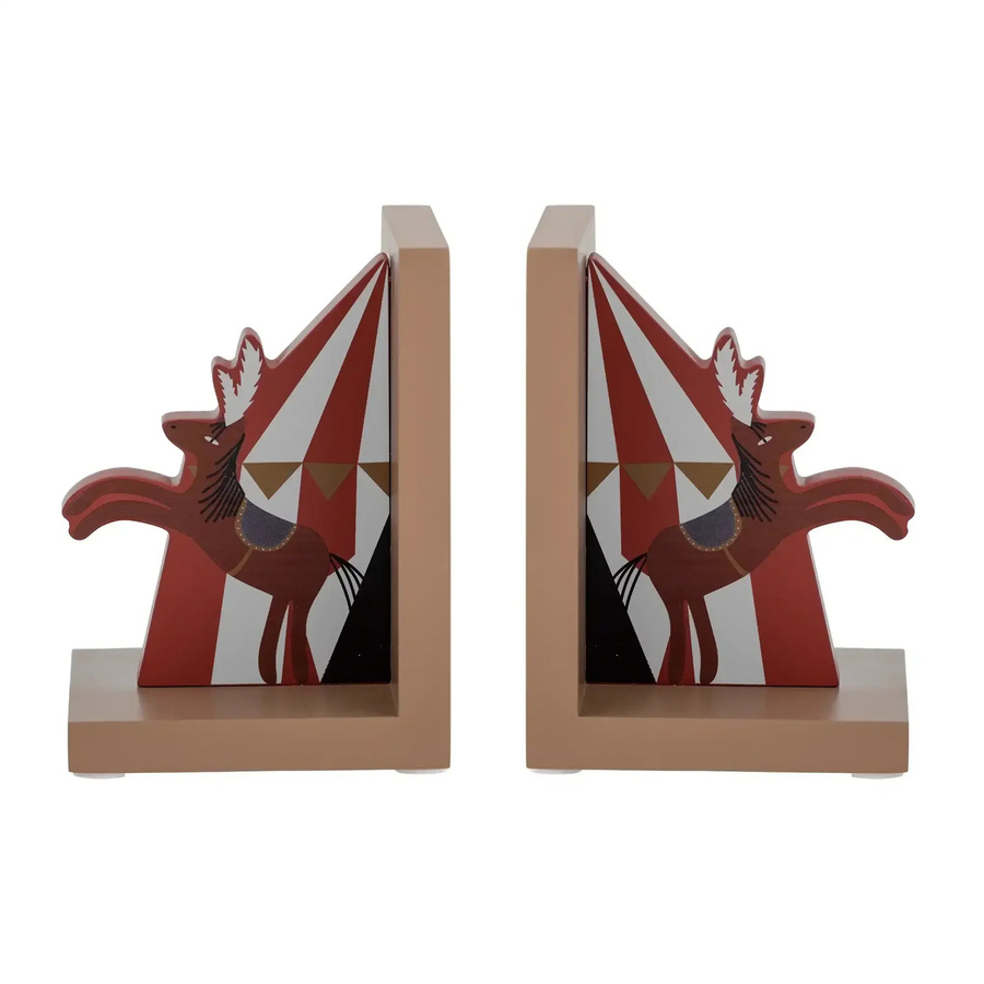 Bloomingville Mini Santos Buchstützen aus Holz in Rot – 2er Set (B/T/H: 11,0 x 22,0 x 2,0 cm) - Bild 1