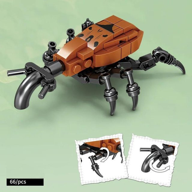 DBPALY Unterwasserwelt Meerestiere Bausteine Hai Krabbe Krake Qualle Figuren Modell Bausteine ab 3 Jahren - Bild 1