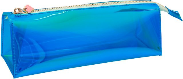 Rico Design Paper Poetry Etui Irisierend Blau Transparent mit Reißverschluss B: 19,0 cm, H: 6,5 cm - Bild 1