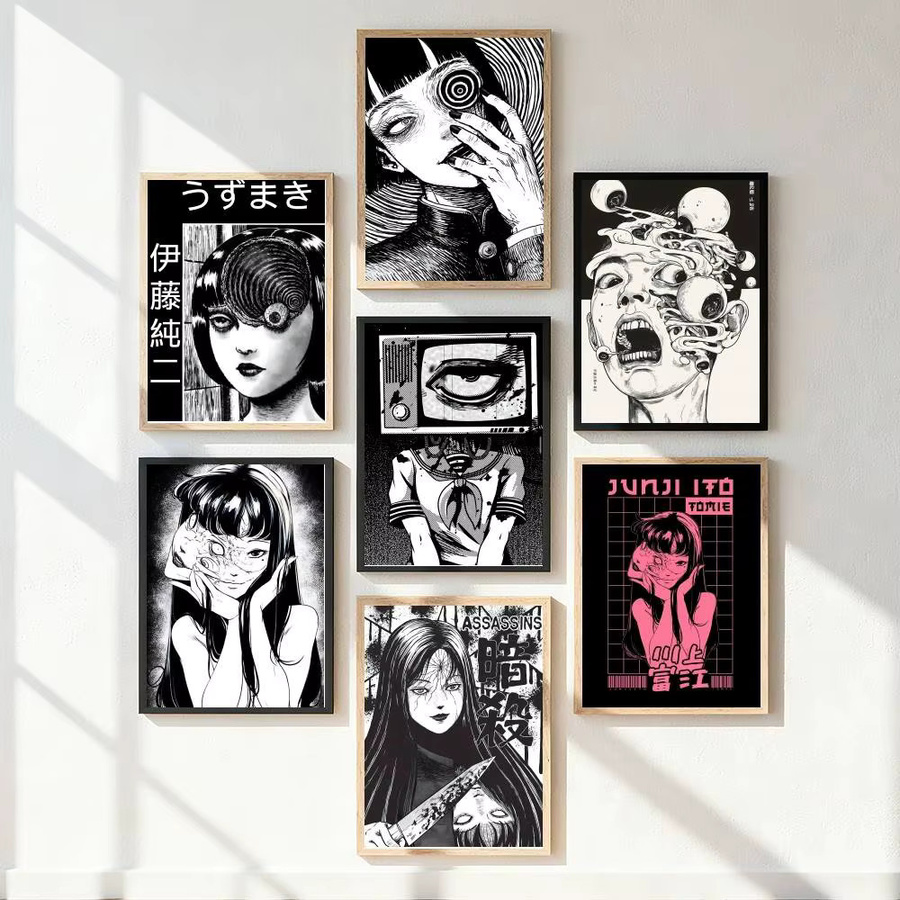 J-Junji Ito Tomie Retro Anime Poster Kunstdruck aus Papier für deine Wanddekoration - Bild 5