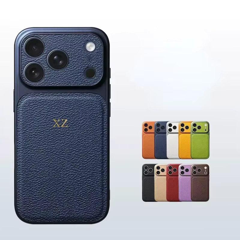 YLUOYI Handyhülle mit individuellen Initialen für iPhone 17, 16, 15, 14 und 13 Pro Max in Schwarz, stoßfest und mit Kameraschutz - Bild 1