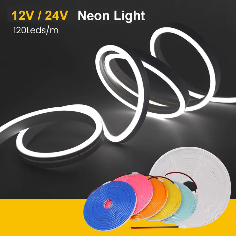 RAZEND LED-Neonstreifen RGB Multicolour, wasserdichte Silikon-Lichterkette für Heimdekoration, DC 12 V 24 V - Bild 3
