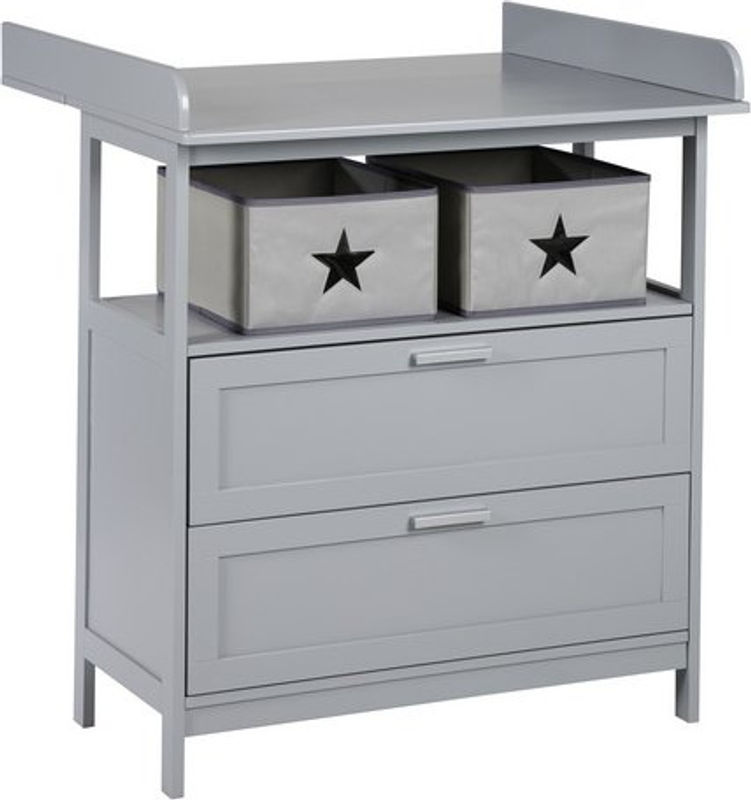Wickelkommode roba Hamburg in Grau, wandelbar zur Kommode für das Babyzimmer, B/T/H: 87 x 75 x 100 cm - Bild 3