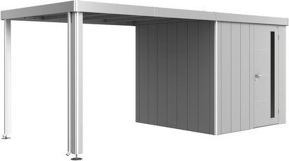 Biohort Seitendach Neo aus Stahlblech in Silber-Metallic, Breite: 300 cm - Bild 1