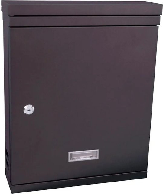 PROREGAL Wandbriefkasten Valencian aus pulverbeschichtetem verzinktem Stahl in Schwarz, H x B x T: 42 x 33,5 x 10 cm - Bild 1