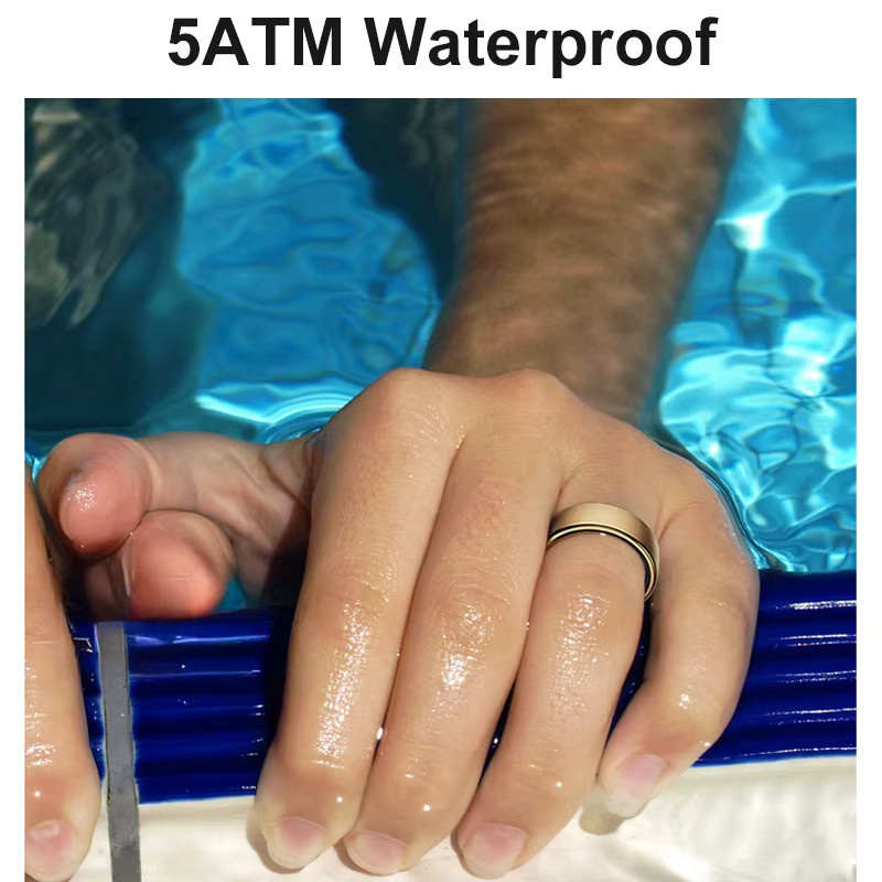MISIRUN R10 Smart Ring in Schwarz für Damen und Herren mit Gesundheits- und Schlafüberwachung, 5ATM wasserdicht und kabellosem Laden, kompatibel mit Android und iOS - Bild 4