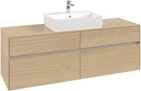V&B Waschtischunterschrank Collaro in Nordic Oak mit mittigem Waschtisch, B/H/T: 160 x 54,8 x 50 cm - Bild 1