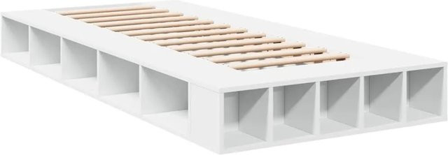 vidaXL Bettgestell aus Holzwerkstoff in Weiß, B/T/H: 90 x 190 x 20 cm - Bild 1