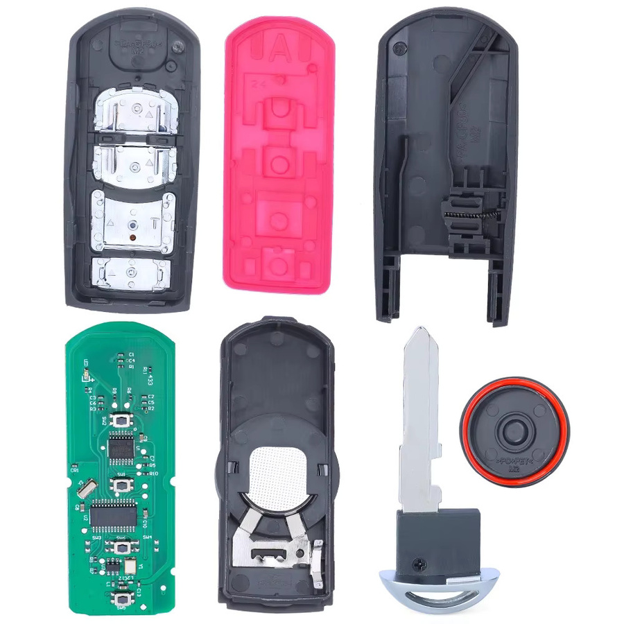 KEYECU Smart Remote Auto Schlüsselanhänger für Mazda CX-7 CX-9 2007 2008 2009, 4 Tasten, 434 MHz / 315 MHz, Schwarz, BGBX1T458SKE11A01 SKE11B-01 - Bild 5