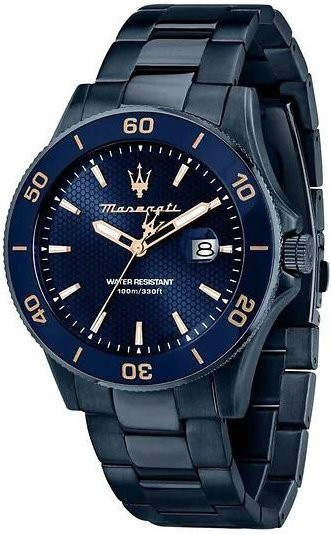 Maserati Armbanduhr Edelstahl, Quarz, Blaues Zifferblatt, 43 mm, Herren - Bild 1