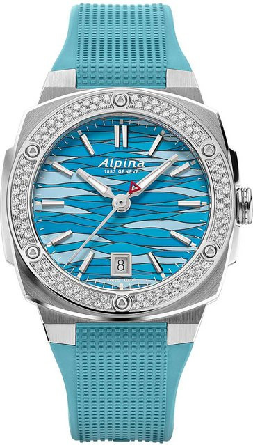 Alpina Damenuhr Extreme, Quarz, Edelstahl, Blau, 34 mm, 10 ATM - Bild 1