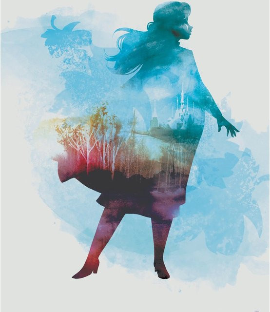 Komar Wandbild Frozen Anna Aquarell bunt B/H: 30 x 40 cm - Bild 1