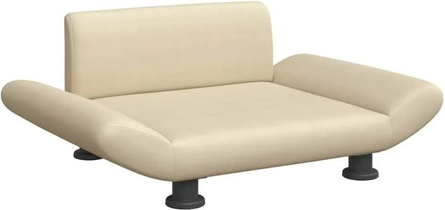 vidaXL Hundebett Creme aus Stoff mit Schaumstofffüllung B/T/H: 70 x 45 x 28 cm - Bild 1