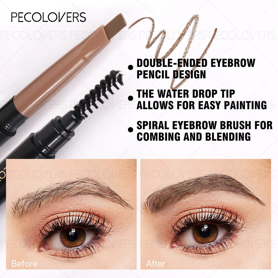 Pecolover Dual-Ended Augenbrauenstifte, Warm Brown - Bild 3