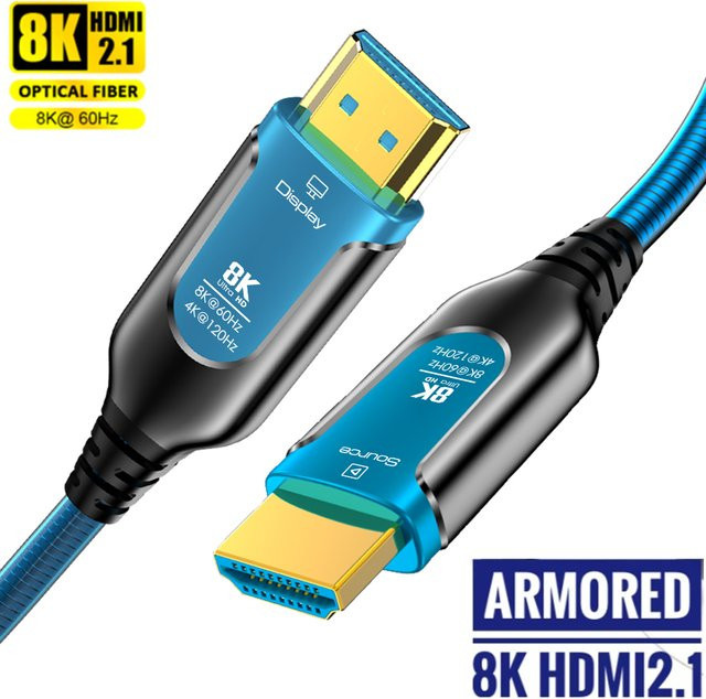FDBOY 8K HDMI Glasfaserkabel HDMI 2.1 mit 48 Gbit/s Ultra High Speed für TV und Projektor - Bild 1