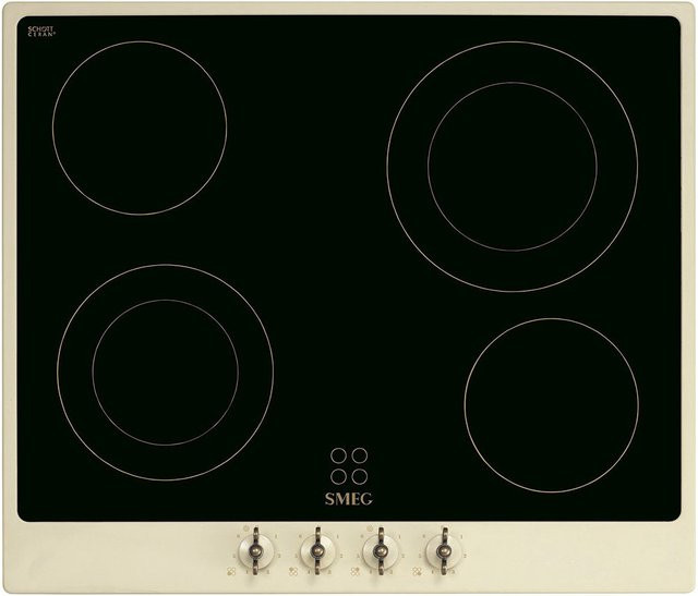 Smeg Autark-Glaskeramikfeld P864PO in Creme mit Messing Antik - Bild 1