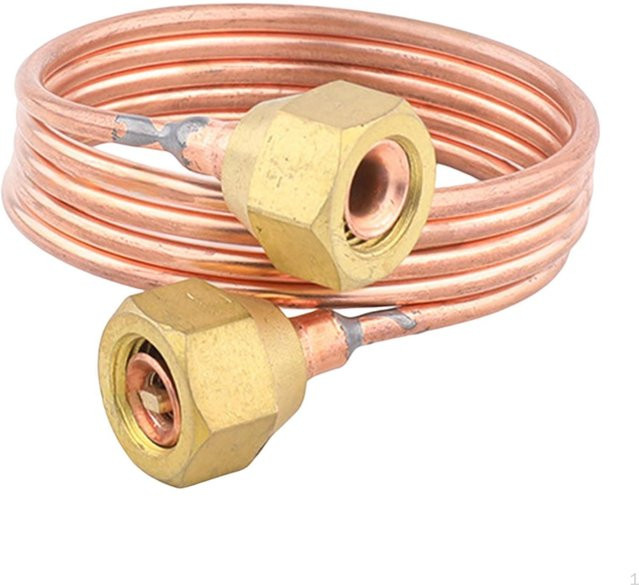 Crafttradeonline Kupfer Kapillarrohr für Klimaanlage und Kühlschrank mit Messing-Thimble, Gold - Bild 1