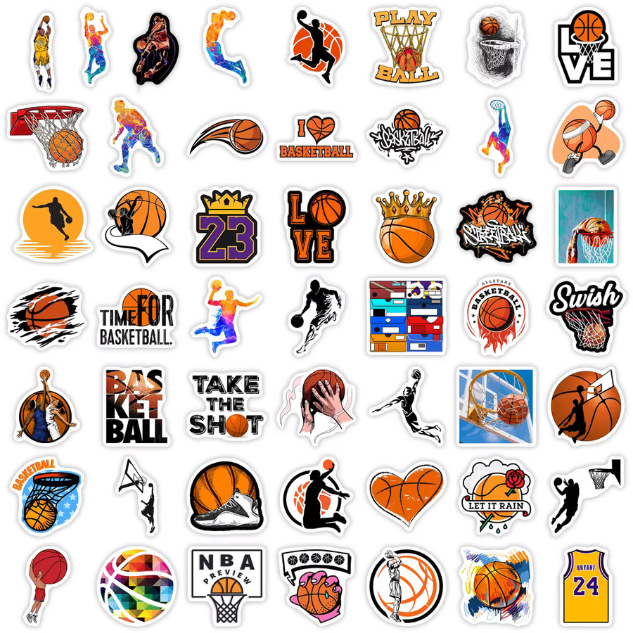 Wasserdichte Basketball Graffiti Aufkleber in Multicolor für Laptop, Telefon und Flaschen - Bild 5