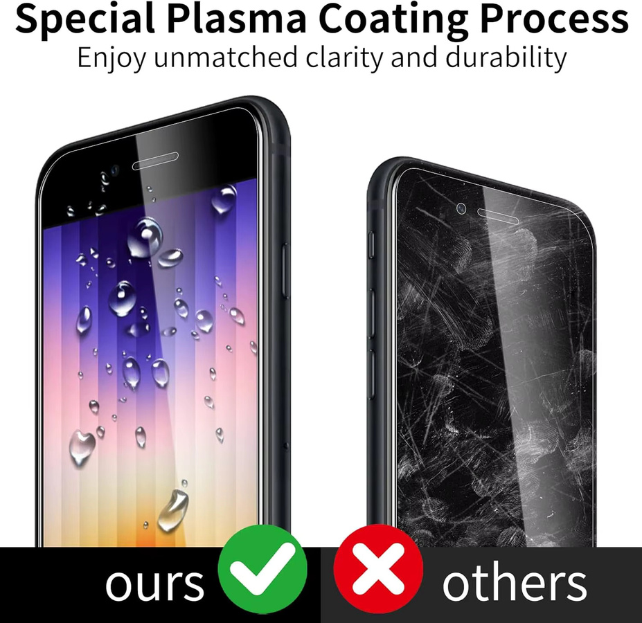 3er-Set gehärtetes Schutzglas für Apple iPhone 6, 6s, 7, 8, 5, 5c, 5s und SE, transparent - Bild 6