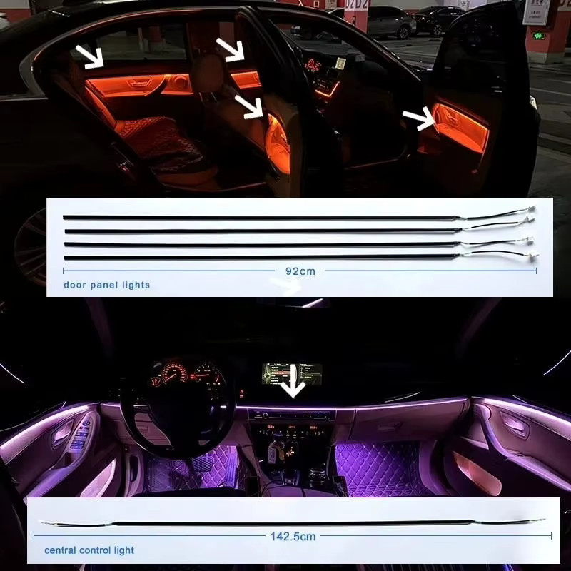 Universelle LED Auto-Innenbeleuchtung mit 64 Farben und RGB-Atmosphärenlicht für deine Fahrzeug-Dekoration - Bild 5