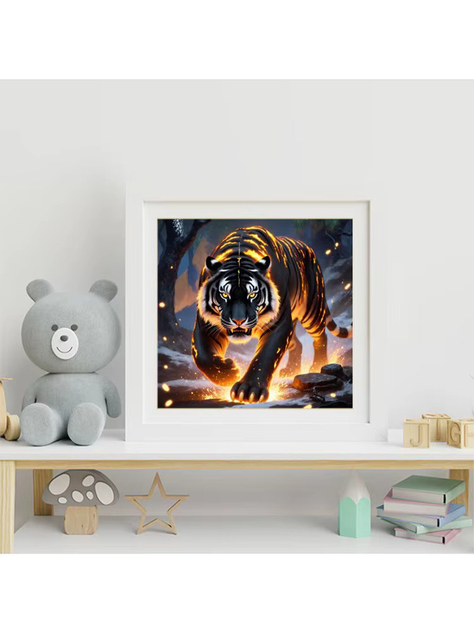 EverShine DIY Diamantmalerei Tiger Motiv mit runden Acryl-Steinen in Multicolour, B/H: 20 x 20 cm - Bild 3