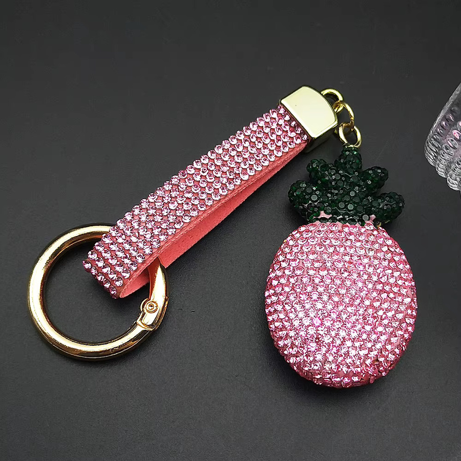 FAJA Schlüsselanhänger, Rosa Ananas, Strass, Unisex - Bild 3