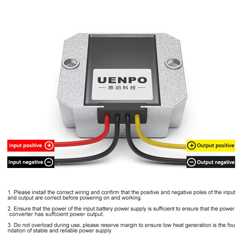 UENPO DC-DC Spannungsreduktionsmodul Automotive Spannungsregler von 15V-90V auf 12V, Farbe: Silber - Bild 5