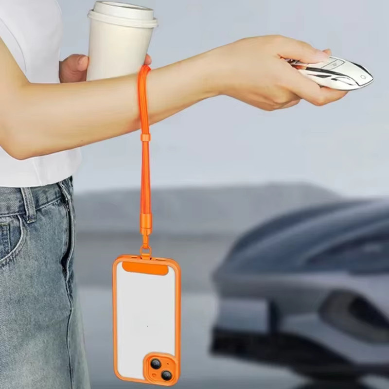 YTDMEN Universal-Lanyard-Handgelenkschlaufe im 2er-Set mit verstellbarem Anti-Verlust-Telefongurt in Orange für iPhone 16 15 14 - Bild 3