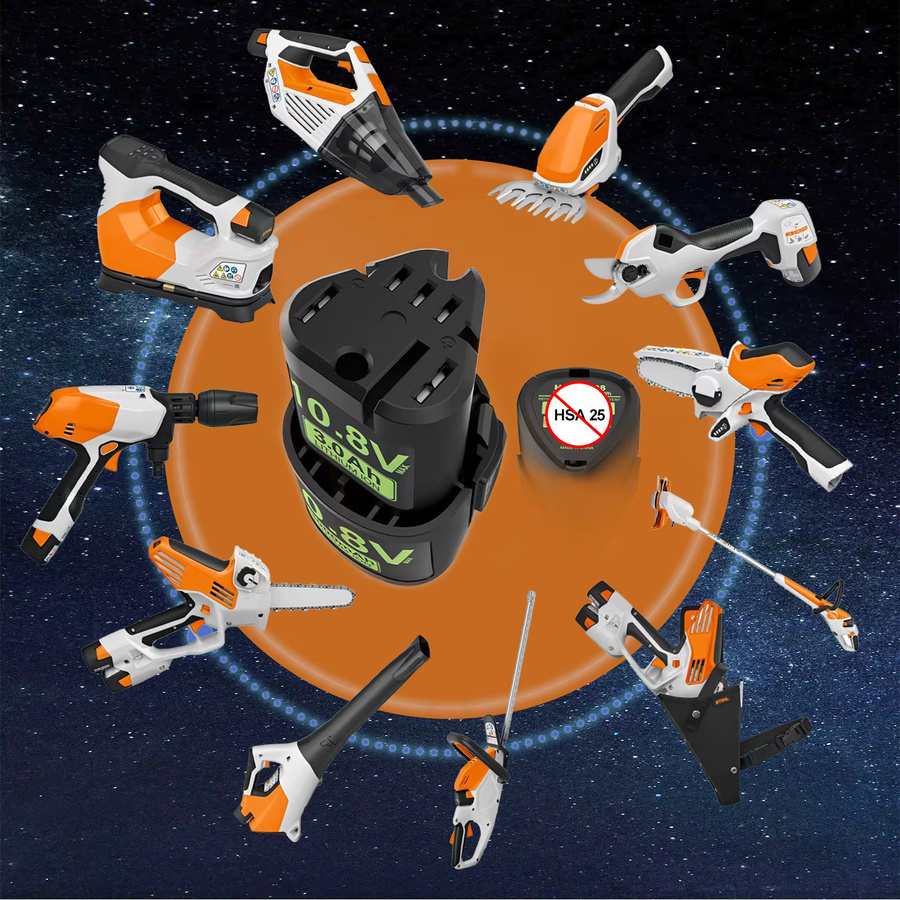 Dreamdash Ersatz-Li-Ion-Akku 10,8V 3000mAh in Schwarz für STIHL Elektrowerkzeuge wie GTA26, GTA40, SEA20, HSA26, HSA30, HSA40, FSA30, KOA30, ASA20, BGA30 und RCA20 - Bild 5