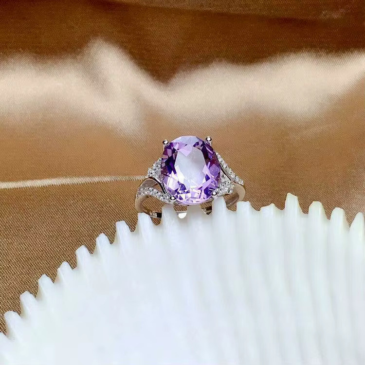 MUKO GEMS Ring 925 Silber, Amethyst, oval, Damen - Bild 3