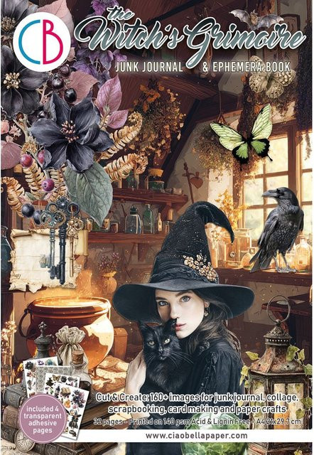 Ciao Bella Junk Journal & Ephemera Book The Witch's Grimoire, Multicolour, A4 - Bild 1