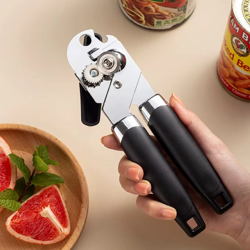 Professioneller manueller Side Cut Dosenöffner aus Edelstahl in Silber mit ergonomischem Griff - Bild 5