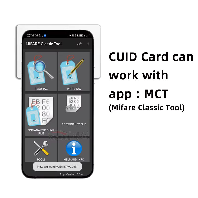 5YOA CUID Wiederbeschreibbare RFID Smart Chip Karte NFC ISO14443 13,56 MHz Klon Token in Weiß - Bild 2