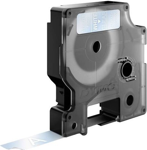 Dymo D1 Original Beschriftungsband Transparent mit weißer Schrift, Breite: 12 mm, Länge: 7 m - Bild 2
