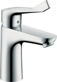Hansgrohe Waschtisch-Einhebelmischer Focus 100 in Chrom mit komfortablem Griff und integrierter Zugstangenablaufgarnitur - Bild 1