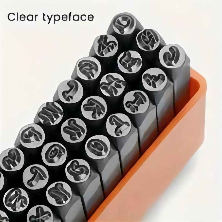 Buchstabenstempel aus legiertem Stahl mit 3 mm Größe in Silber für Schmuck, Handwerk, Holz und Leder - Bild 2